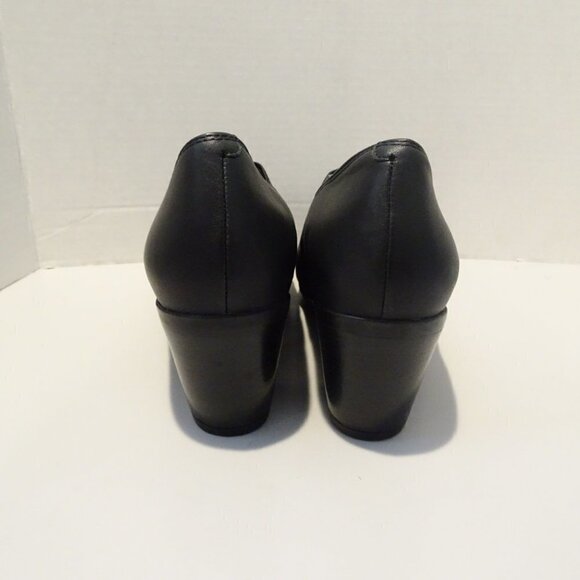 ABEO Portola Heels Shoes Black Leather Size 9N Round Toe Bio System - Picture 3 of 8